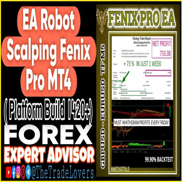 EA Robot Scalping Fenix Pro MT4 (Works on Build 1421+) | Forex Robot | MT4 Expert Advisor - The Trade Lovers