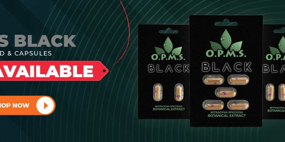 Shop OPMS Black Kratom Extract Capsules 5 Count