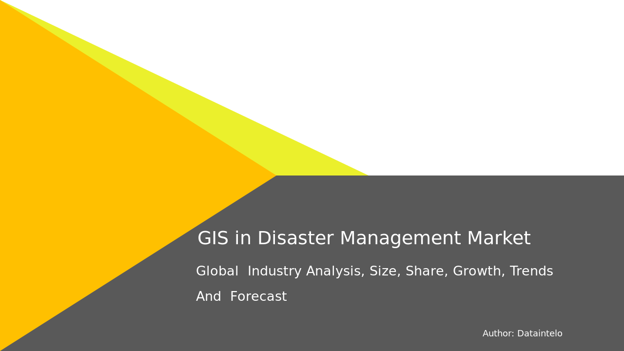 GIS in Disaster Management Market Research Report 2032