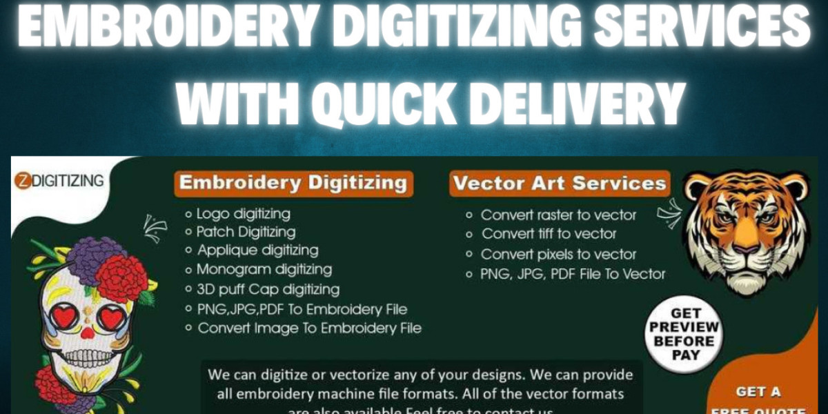 Embroidery Digitizing Services with Quick Delivery