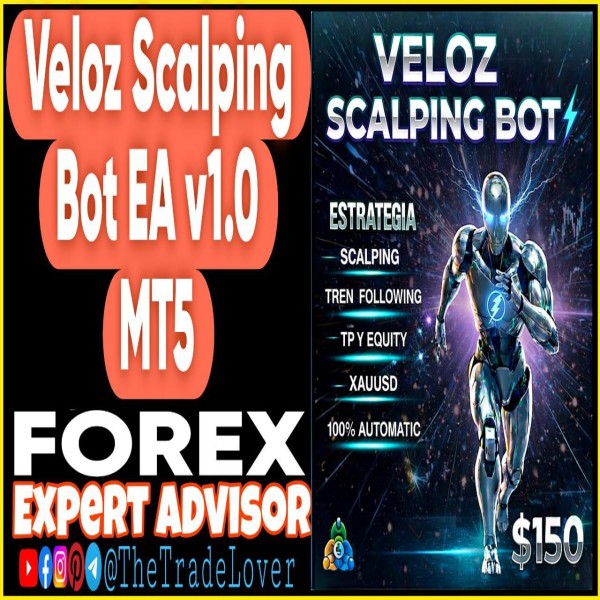 Veloz Scalping Bot EA v1.0 MT5 + Presets (Works on Build 5640+) | Forex Robot | MT5 Expert Advisor - The Trade Lovers