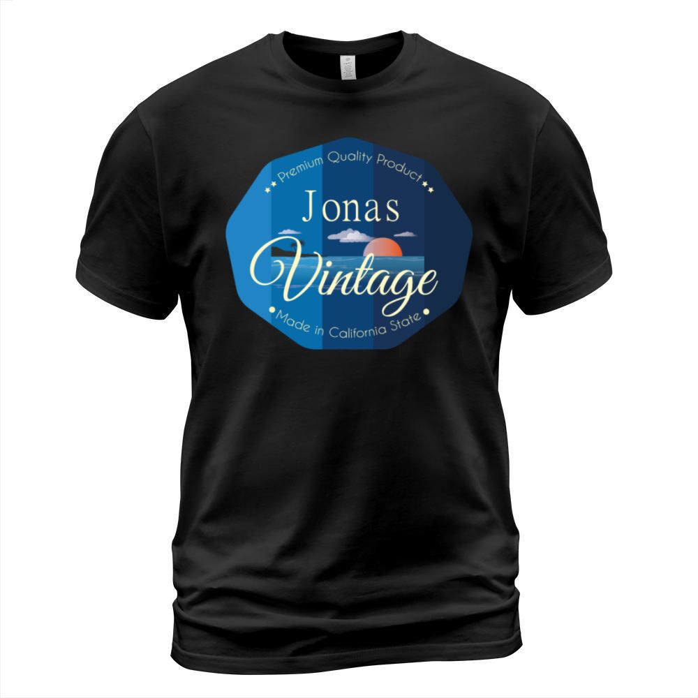 Jonas First Name Vintage Blue T-Shirt Unisex