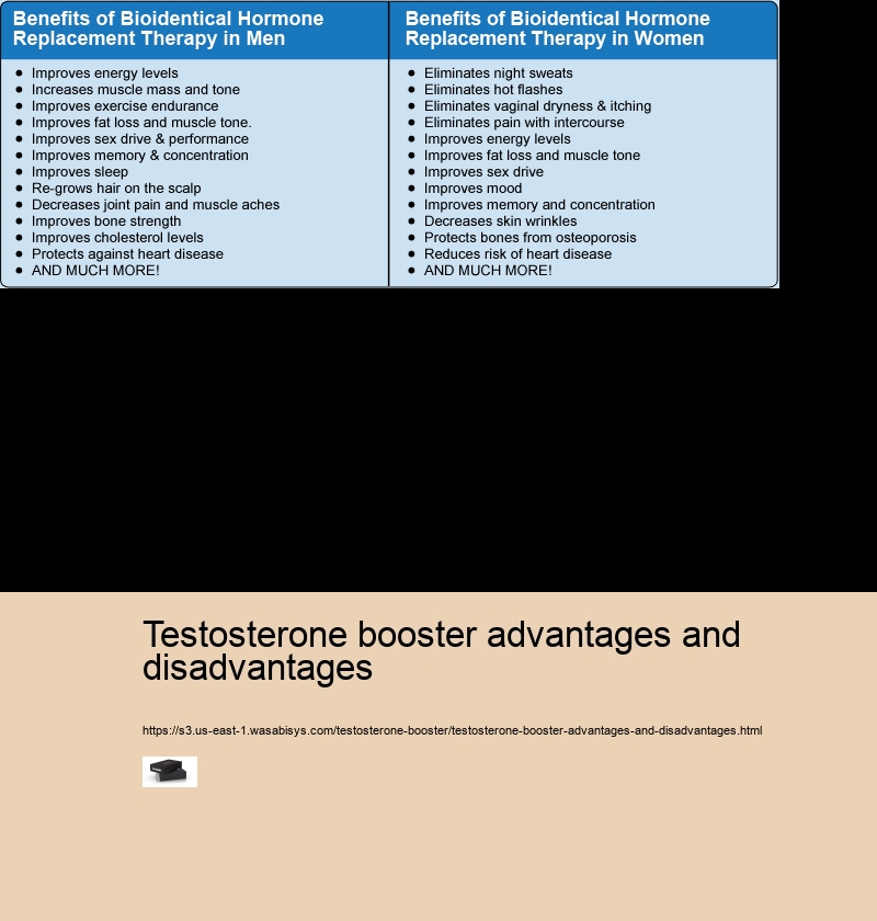 testosterone booster advantages and disadvantages
