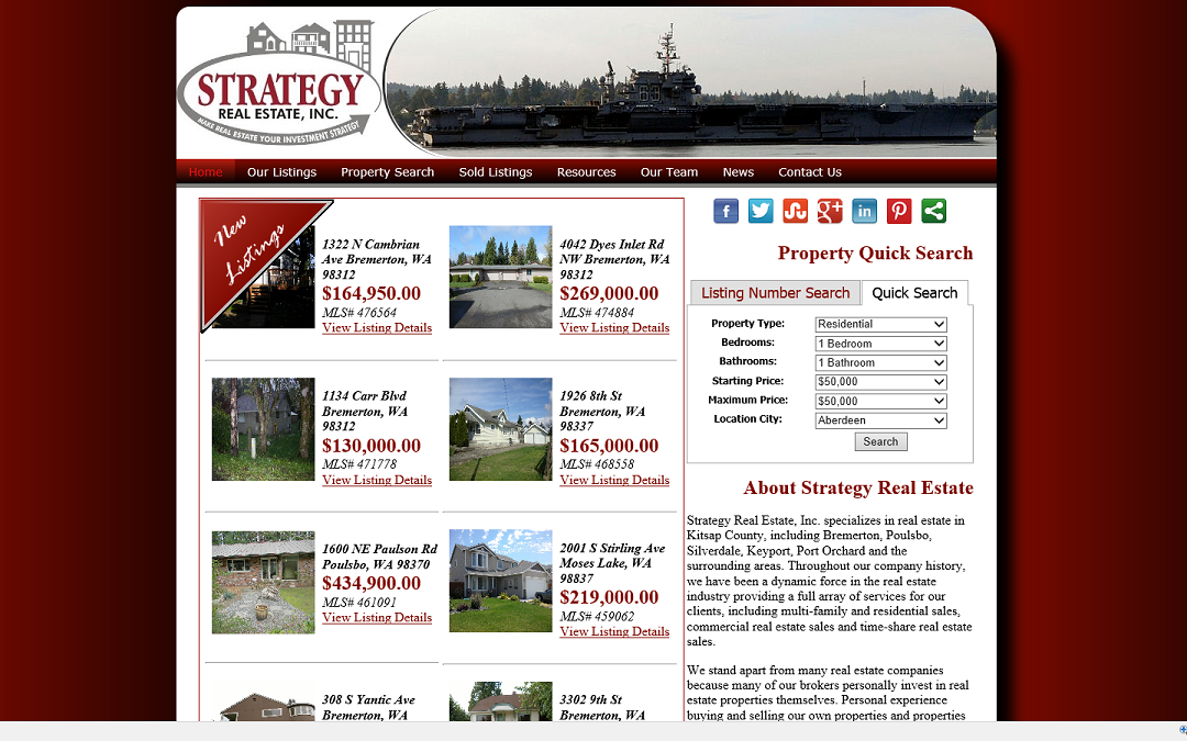 Strategy Real Estate Website – 2012