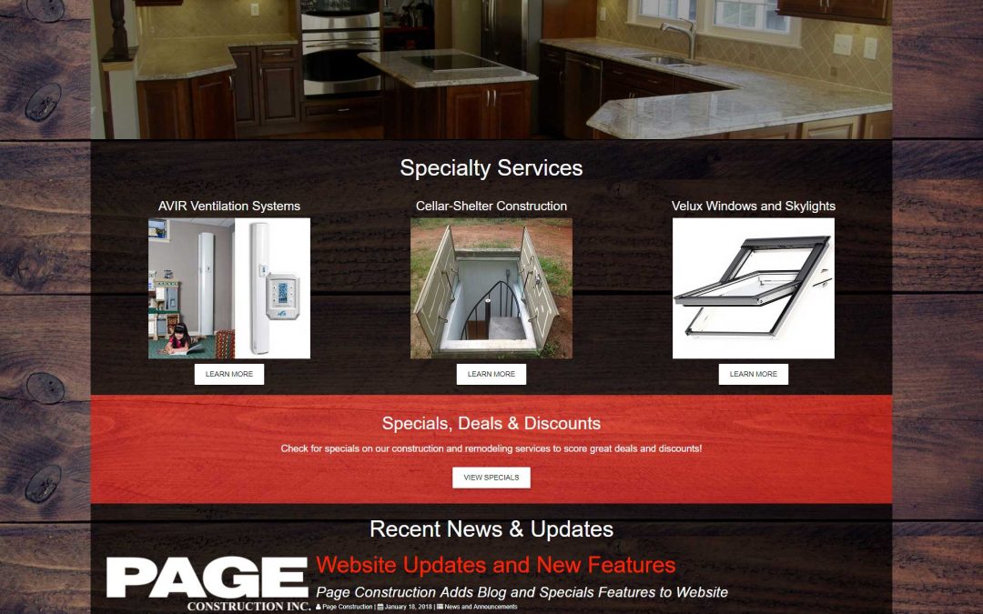 Page Construction Website – 2016