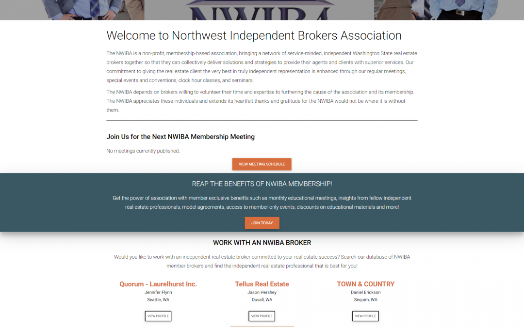 Northwest Independent Brokers Association Website – 2017