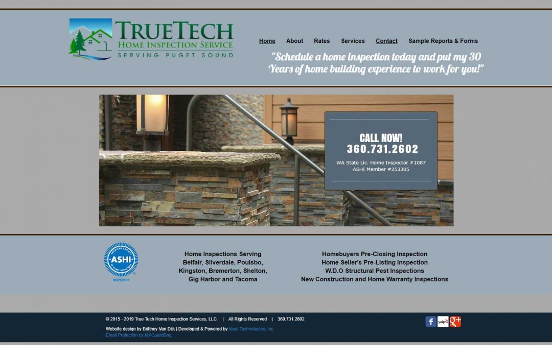 True Tech Home Inspections Website – 2015