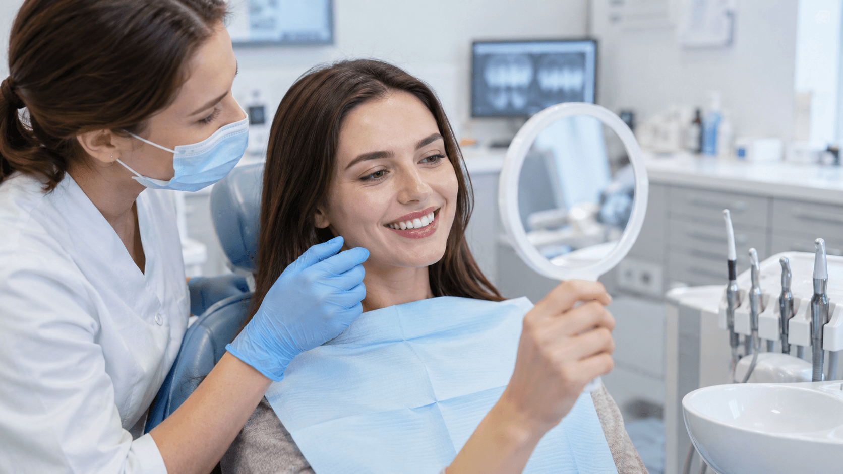 Dental professional explaining how to maintain long-lasting teeth whitening results