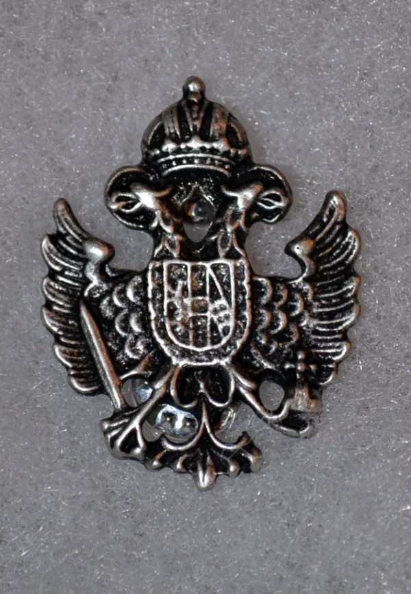 Pewter hat or lapel pin of austro-hungarian crest.