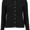 Women's Textured Cardigan Longer Length Black or Cream