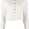 Ladies' Short Sweater Dimensional Diamond Pattern Black or Oatmeal - Image 2