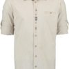 Men's Trachten Shirt with Metal Accents Taupe or Blue - Image 2