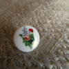 Button with Floral Bouquet Motif Shank Style Set of 10