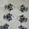 Dirndl Hooks Damask Black Crystal (Set of 4 Pair)