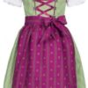 Girls' Dirndl Green & Magenta