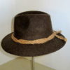Men's Brown Wool Gaudi Hat with Hemp Banding