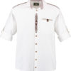 Men's Trachten Shirt White with Front Placket Embroidery - Image 2