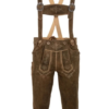 Men's Lederhosen Knickers Korbinian Antiqued Walnut Brown with Suspenders