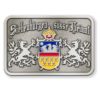 Belt Buckle Enameled Pewter "Siebenbuergen Suesse Heimat"
