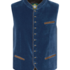 Men's Trachten Vest Albrecht Smoky Blue Velvet by Hammerschmid