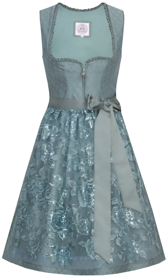 Dirndl Ampfing Capri Blue Longer Length by Marjo TrachtenQuelle