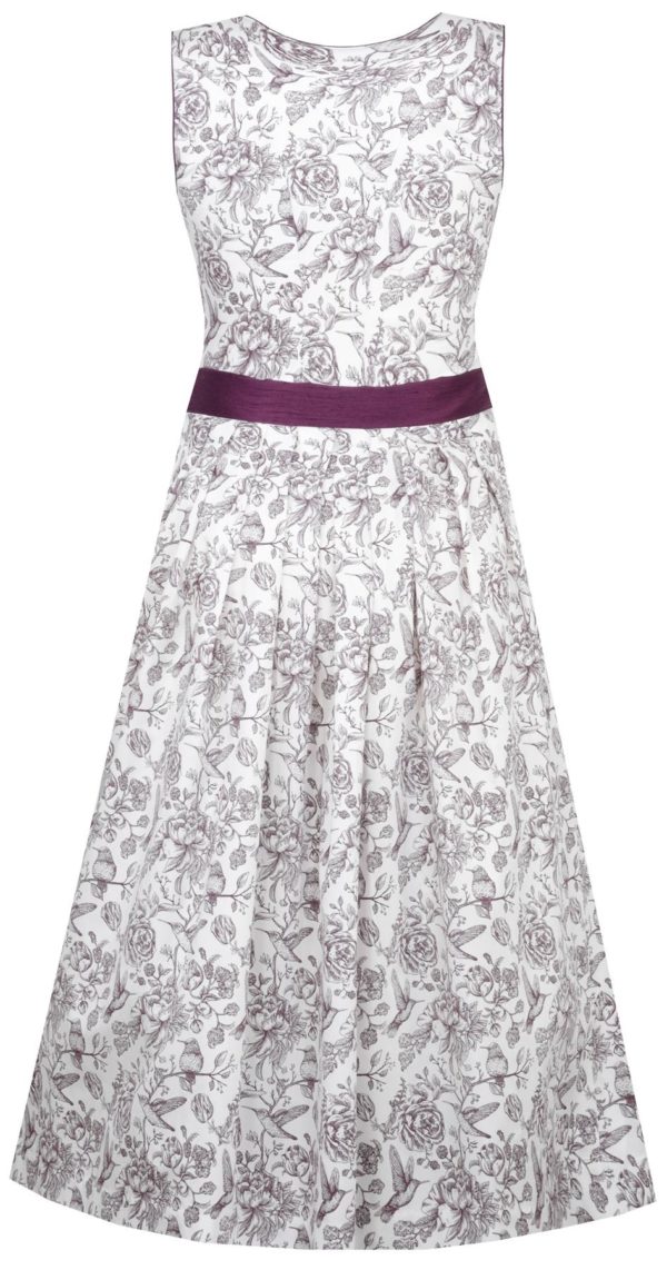 Dirndl Wildsteig Toile Print in Navy or Burgundy  by Marjo - Image 3
