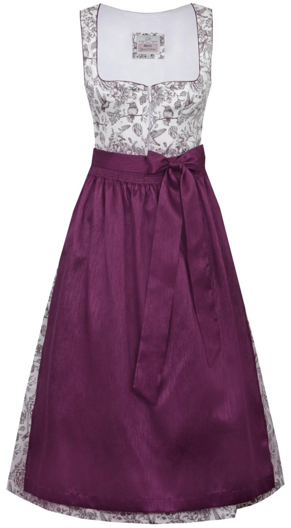 Dirndl Wildsteig Toile Print in Navy or Burgundy  by Marjo - Image 4