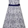 Dirndl Wildsteig Toile Print in Navy or Burgundy  by Marjo - Image 5