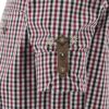 Men's Trachten Shirt Two-Tone Check Burgundy and Black - Image 3