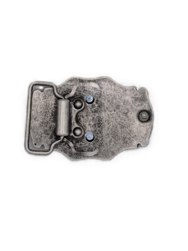 Belt Buckle Stylized Eagle Antique Silver with Bronze - Image 2