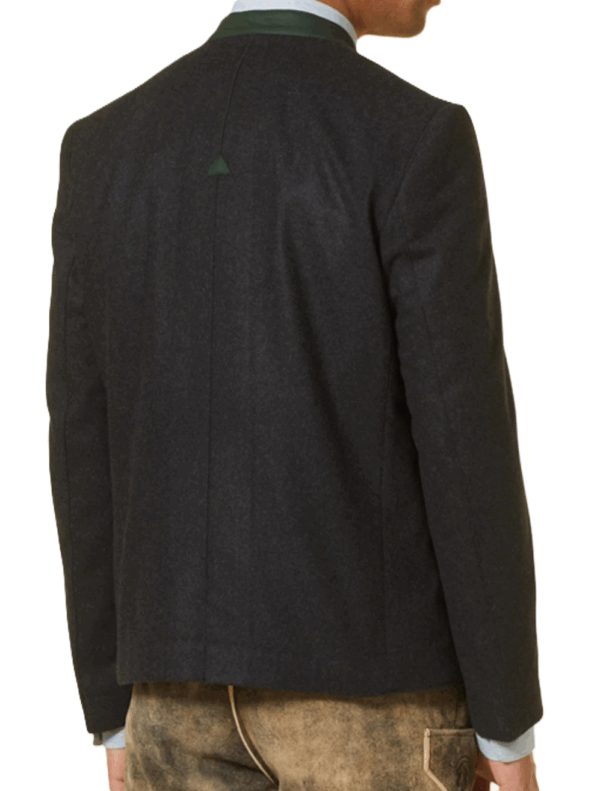 Men's Trachten Jacket Leo Dark Grey by Hammerschmid - Image 2