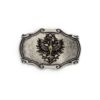 Belt Buckle Stylized Eagle Antique Silver with Bronze
