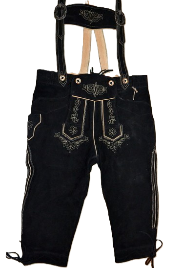 Lederhosen Knickers Martin Black Suede