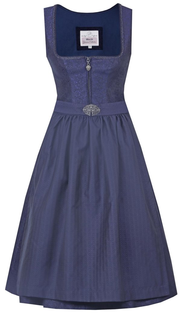 Dirndl Sesslach Navy Blue Longer Length by Marjo