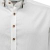 Men's Shirt White with Contrast Banding and Collar Detail *Slim Fit* - Image 2