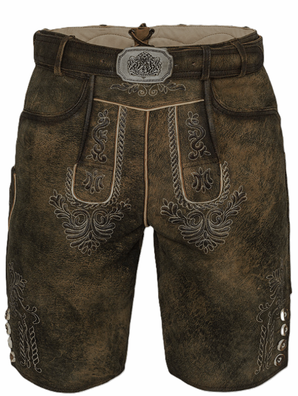 Men's Lederhosen Short Parsdorf Dark Brown