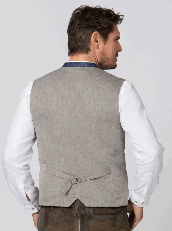 Brocade Vest Edward Medium Blue - Image 2