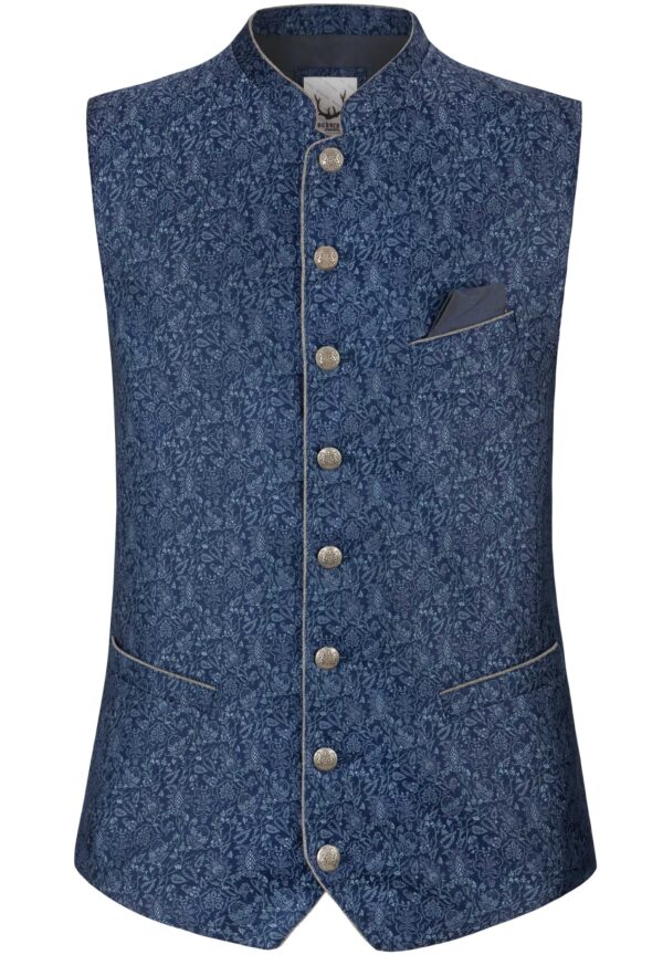 Brocade Vest Edward Medium Blue