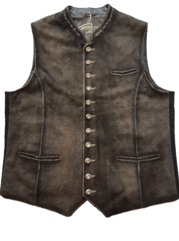 Men's Leather Vest Westsee Antique Brown