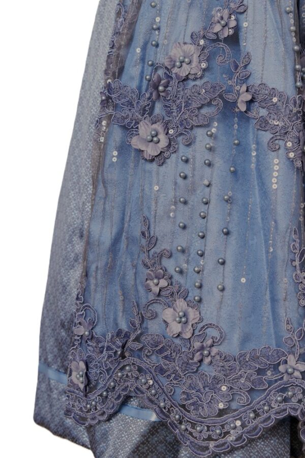 Dirndl Nayara Petite/Mini Length Medium Grey-Blue by Kruger - Image 3