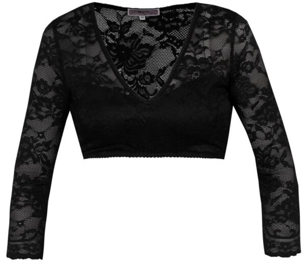 Dirndl Blouse Zeil 3/4 Length Sleeve Off White or Black by Marjo - Image 2