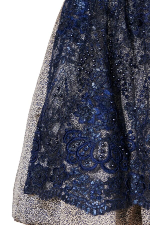 Dirndl Isi Navy Blue with Taupe by Kruger - Image 3