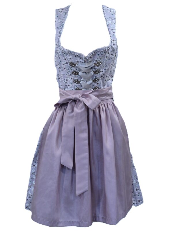 Dirndl Mauve Floral Print by Bergweiss Petite/Mini Length