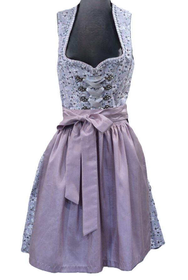 Dirndl Mauve Floral Print by Bergweiss Petite/Mini Length