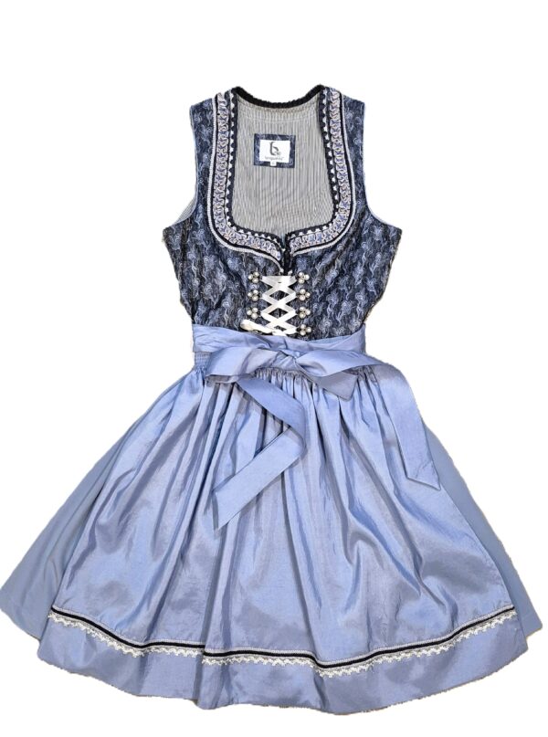 Dirndl Shades of Blue Brocade by Bergweiss