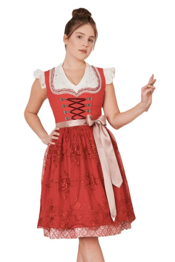 Dirndl Nakita Red Knee-Length by Kruger