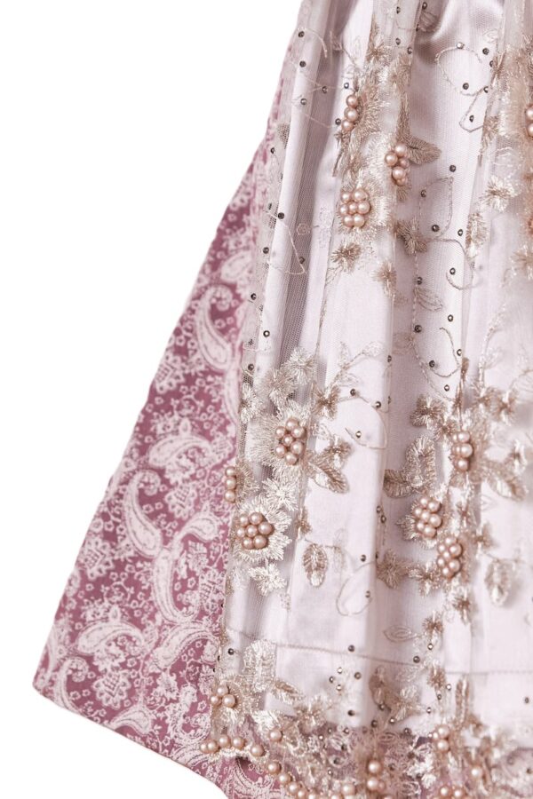 Dirndl Stine Antique Rose with Taupe by Kruger  Size EU42/US12 - Image 3