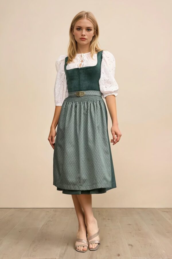 Dirndl Alisha Dark Green by Kruger Longer Length - Image 4