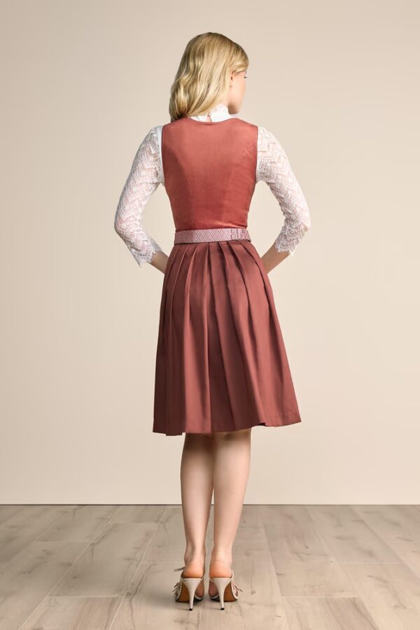 Dirndl Alisha TerraCotta/Rust Red Longer Length by Kruger  Size EU 50/US 20 - Image 3