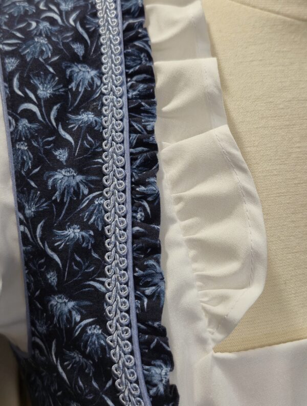 Dirndl Navy Blue Floral Print Cotton Above-Knee Length by Bergweiss - Image 4